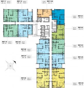 Mặt bằng layout Tháp C Kingdom 101 Quận 10